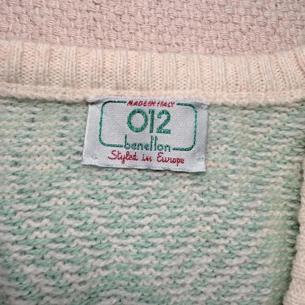 Vintage Benetton Wool Sweater Vest – Western Pastel Vibes (Size L)